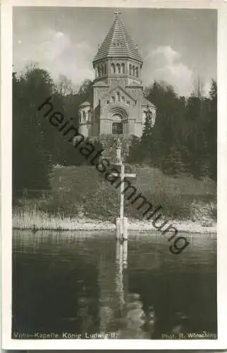 Votiv-Kapelle - König-Ludwig II. - Foto-Ansichtskarte - Verlag Richard Wörsching Starnberg