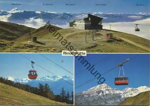 Panorama Restaurant Rinderhütte bei Leukerbad und Albinen - AK Grossformat - Verlag Klopfenstein Adelboden