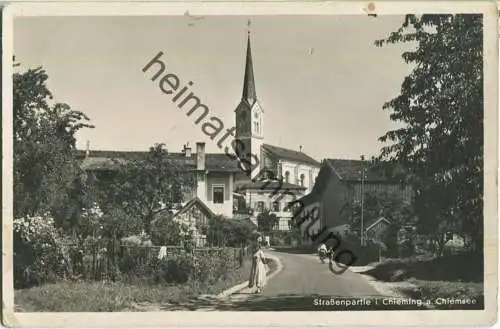 Chieming - Strassenpartie - Foto-AK - Verlag Fritz v. Böck Chieming