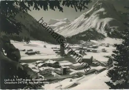 Lech am Arlberg gegen Hasenfluh und Omeshorn - Foto-AK - Verlag Foto Risch-Lau Bregenz