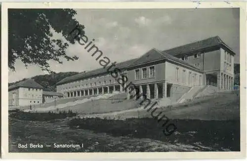 Bad Berka - Sanatorium I - Foto-Ansichtskarte - Verlag Richard Zieschank Rudolstadt