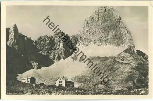 Lamsenhütte - Lamsenjochhütte - Foto-Ansichtskarte - Verlag Carl Krueck München - Hüttenstempel: Falkenhütte