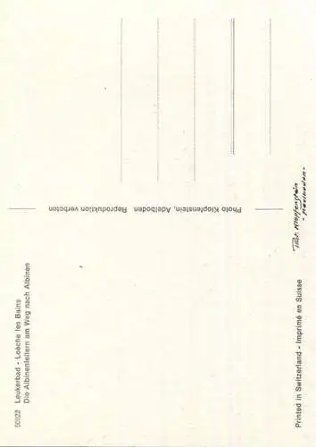 Leukerbad - Albinenleitern - AK Grossformat - Verlag Klopfenstein Adelboden