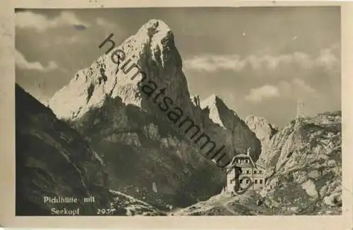 Pichlhütte mit Seekopf - Foto-AK - Verlag Karl Kühne Wien