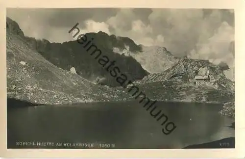 Eduard Pichlhütte am Wolayersee - Foto-AK - Verlag Dr. Norbert Martinak Kötschach 1933