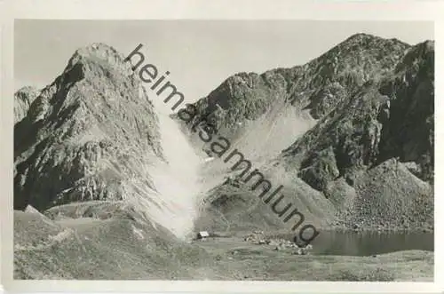 Obstanserseehütte mit Pfannspitze - Rosskopf - Foto-AK - Verlag Photo J Pichl Wien - Rückseite beschrieben 1939