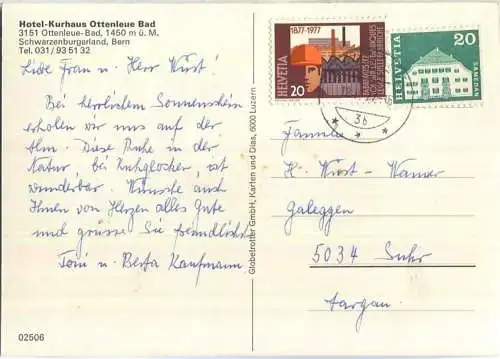 Ottenleue-Bad - Kurhaus - Hotel - Postauto - Verlag Globetrotter Luzern