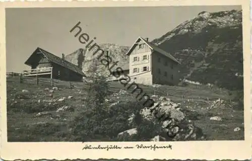 Dümlerhütte am Warscheneck - Foto-AK - Verlag J. Hochreiter Windischgarsten gel. 1939