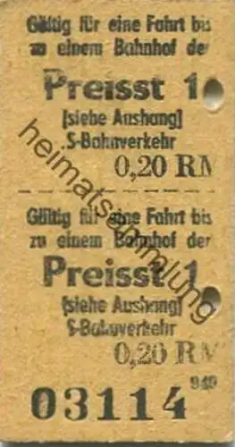 Deutschland - Berlin S-Bahn-Fahrkarte - Gültig für eine Fahrt bis zu einem Bahnhof der Preisstufe 1 - S-Bahnverkehr 0,20