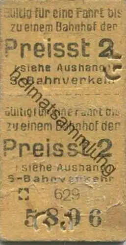Deutschland - Berlin S-Bahn-Fahrkarte - Gültig für eine Fahrt bis zu einem Bahnhof der Preisstufe 2 - S-Bahnverkehr - Do