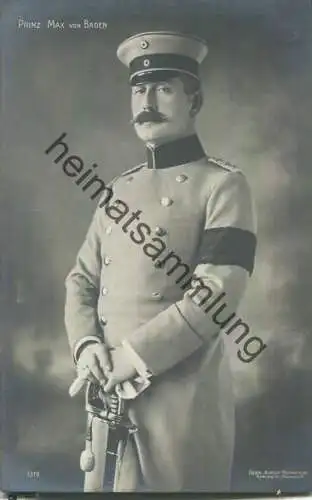 Prinz Max von Baden - Photo Gebrüder Hirsch Karlsruhe - Verlag Geschwister Moos Karlsruhe