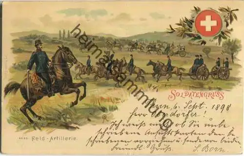 Soldatengruss - Feld-Artillerie - Verlag Carl Künzli Zürich