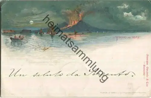 Il Vesuvio nel 1872 - Verlag Giuseppe Gargiulo & C.ie Sorrento