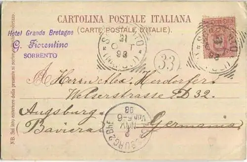 Il Vesuvio nel 1872 - Verlag Giuseppe Gargiulo & C.ie Sorrento