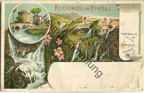 Ricordo di Tivoli - Cascatelle degli Opificii e Cascata Grande