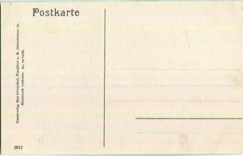 Gruss aus Lang-Göns - Schule - Kirche - Bahnhof - Gesamtansicht - Amthof Hüttenberg - Verlag Max Löwenthal Frankfurt