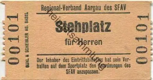 Schweiz - Regionalverband Aargau des SFAV - Stehplatz Herren