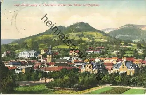 Bad Blankenburg mit Ruine Greifenstein - Verlag Richard Zieschank Ronneburg