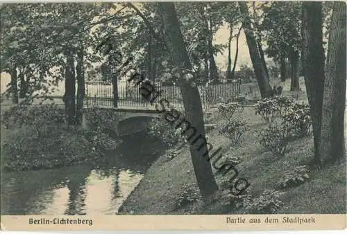 Berlin - Lichtenberg - Partie aus dem Stadtpark - Verlag J. Goldiner Berlin