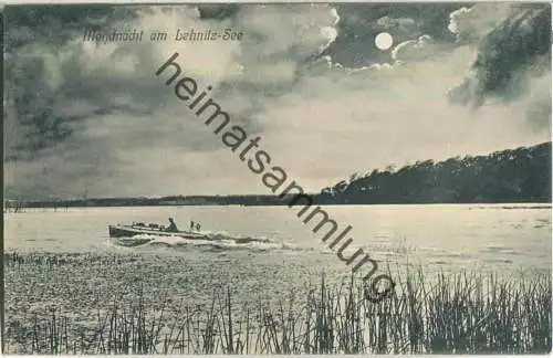 Mondnacht am Lehnitzsee - Verlag Paul Schnabel Berlin - Rückseite beschrieben 1915