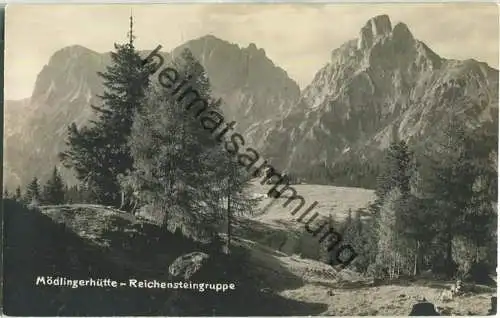 Mödlinger Hütte - Reichensteingruppe - Foto-Ansichtskarte - Verlag Conrad Fankhauser Admont 1929