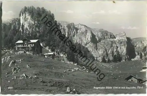 Bayreuther Hütte mit Sagzahn - Foto-Ansichtskarte - Verlag Chizzali Innsbruck