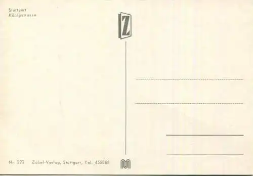 Stuttgart - Königsstrasse - AK-Grossformat - Zobel-Verlag Stuttgart