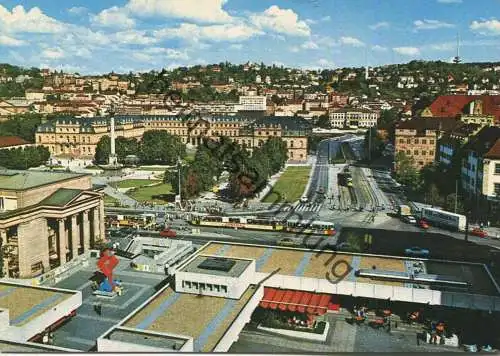 Stuttgart - Kleiner Schlossplatz - AK Grossformat - Zobel-Verlag Stuttgart