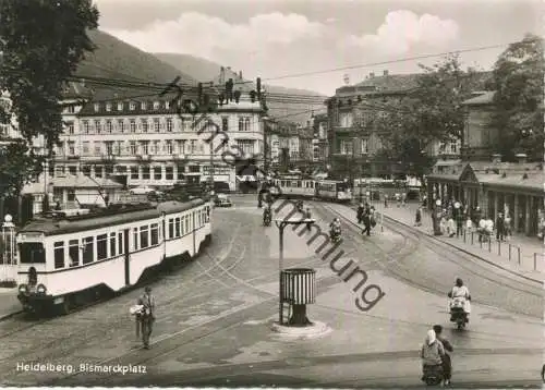 Heidelberg - Bismarckplatz - Foto-AK Grossformat