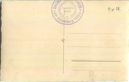 Baumgartnerhaus Schneeberg - Foto-Ansichtskarte 30er Jahre