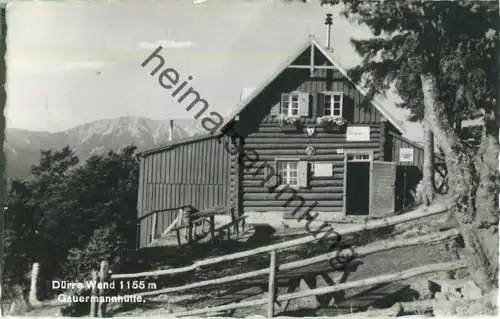 Dürre Wand - Gauermannhütte - Foto-Ansichtskarte - Verlag J. Mark Scheibbs