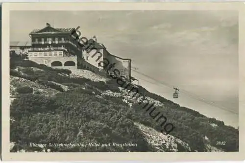 Ebensee - Seilschwebebahn - Hotel und Bergstation - Foto-Ansichtskarte - Verlag Chizzali Innsbruck