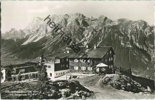 Krummholzhütte mit Dachstein - Foto-Ansichtskarte - Verlag Alfred Gründler Salzburg