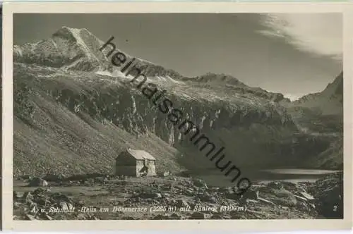 Arthur von Schmid Haus am Dösenersee mit Säuleck - Foto-Ansichtskarte - Verlag Verkehrsbüro Mallnitz