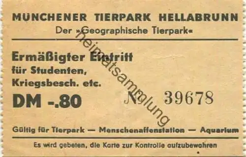 Deutschland - München - Münchner Tiepark Hellabrunn - Ermäßigter Eintritt
