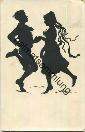 Schattenbild - Tanz - Verlag Emil Müller Stuttgart Serie I. Nr.12