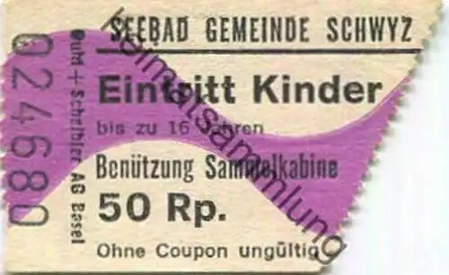 Schweiz -Seebad Gemeinde Schwyz - Eintritt Kinder