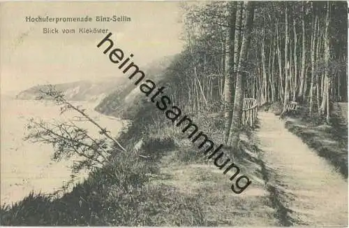 Hochuferpromenade Binz-Sellin - Blick vom Kieköwer - Verlag Arthur Schuster Stettin