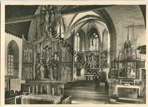 Creglingen - Innenansicht der Herrgottskirche - Foto-Ansichtskarte - Verlag Foto-Schaffert Creglingen