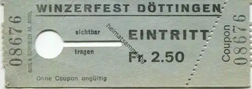 Schweiz - Winzerfest Döttingen - Eintrittskarte