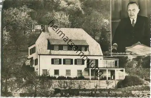 Rhöndorf am Rhein - Haus Adenauer - Foto-Ansichtskarte - Tempo Photo-Verlag Bonn