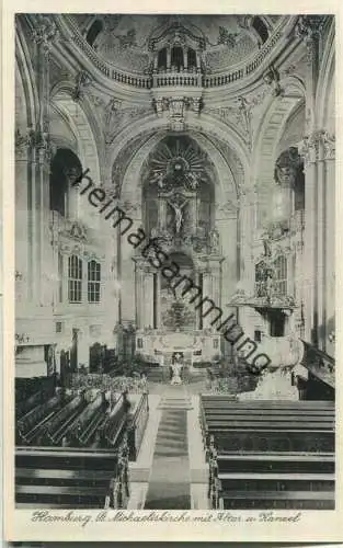 Hamburg - St. Michaeliskirche - Altar und Kanzel - Verlag Wilh. Heinemann Hamburg