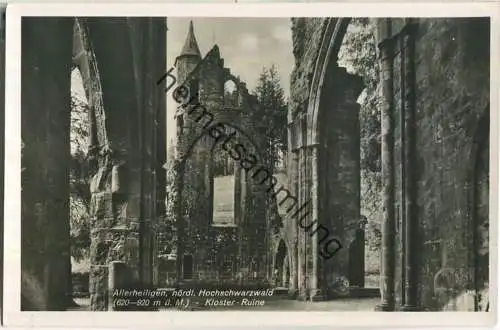 Allerheiligen - Kloster-Ruine - Foto-Ansichtskarte