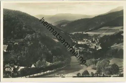 Bad Peterstal mit Bad Freyersbach - Foto-Ansichtskarte - Verlag Hoferer-Stutz Nachf. Emil Huber Bad Peterstal