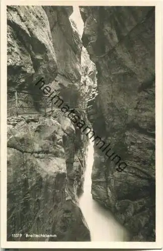 Breitachklamm - Foto-Ansichtskarte - Verlag F. u. E. Heimhuber Sonthofen-Oberstdorf