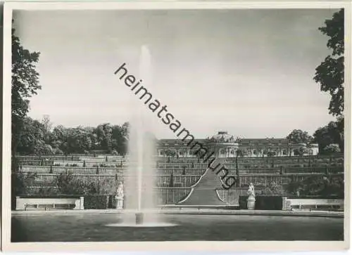 Schloss Sanssouci - Die Terrassen - Foto-Ansichtskarte - Deutscher Kunstverlag Berlin