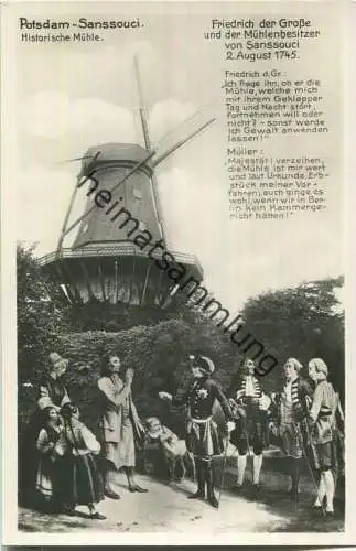 Potsdam Sanssouci - Historische Mühle - Friedrich der Grosse und der Mühlenbesitzer - Verlag Max Hochgeladen Potsdam