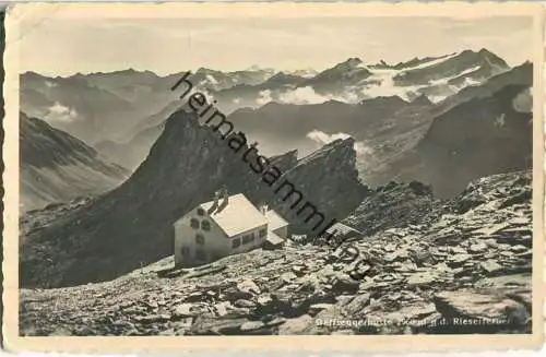 Defreggerhütte gegen den Rieserferner - Foto-Ansichtskarte - Verlag C. Jurischek Salzburg 1939