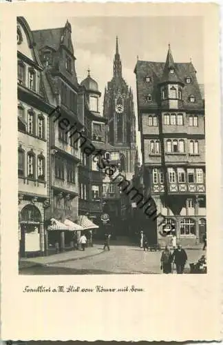 Frankfurt  - Blick vom Römer mit Dom - Foto-Ansichtskarte