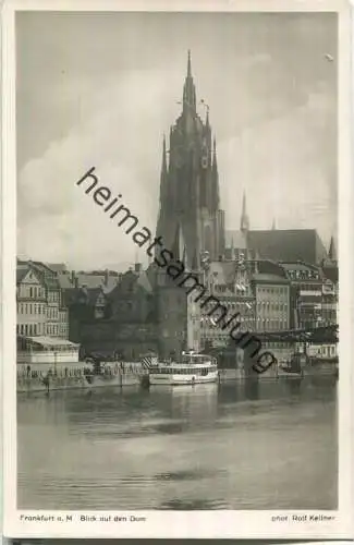 Frankfurt - Blick auf den Dom - Foto-Ansichtskarte - Verlag Julius Vaternahm Frankfurt